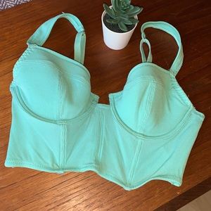 Cute little baby green bustier